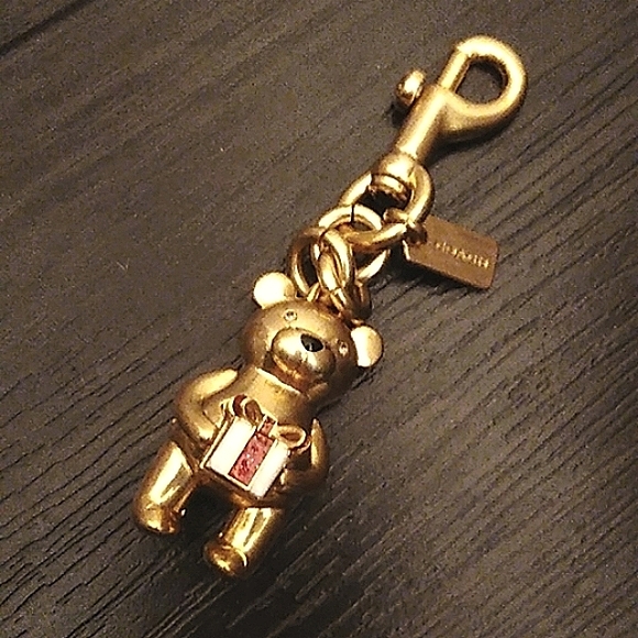 Coach Accessories - Gifting Gold Teddy Bear 3D Bag Charm/Keychain